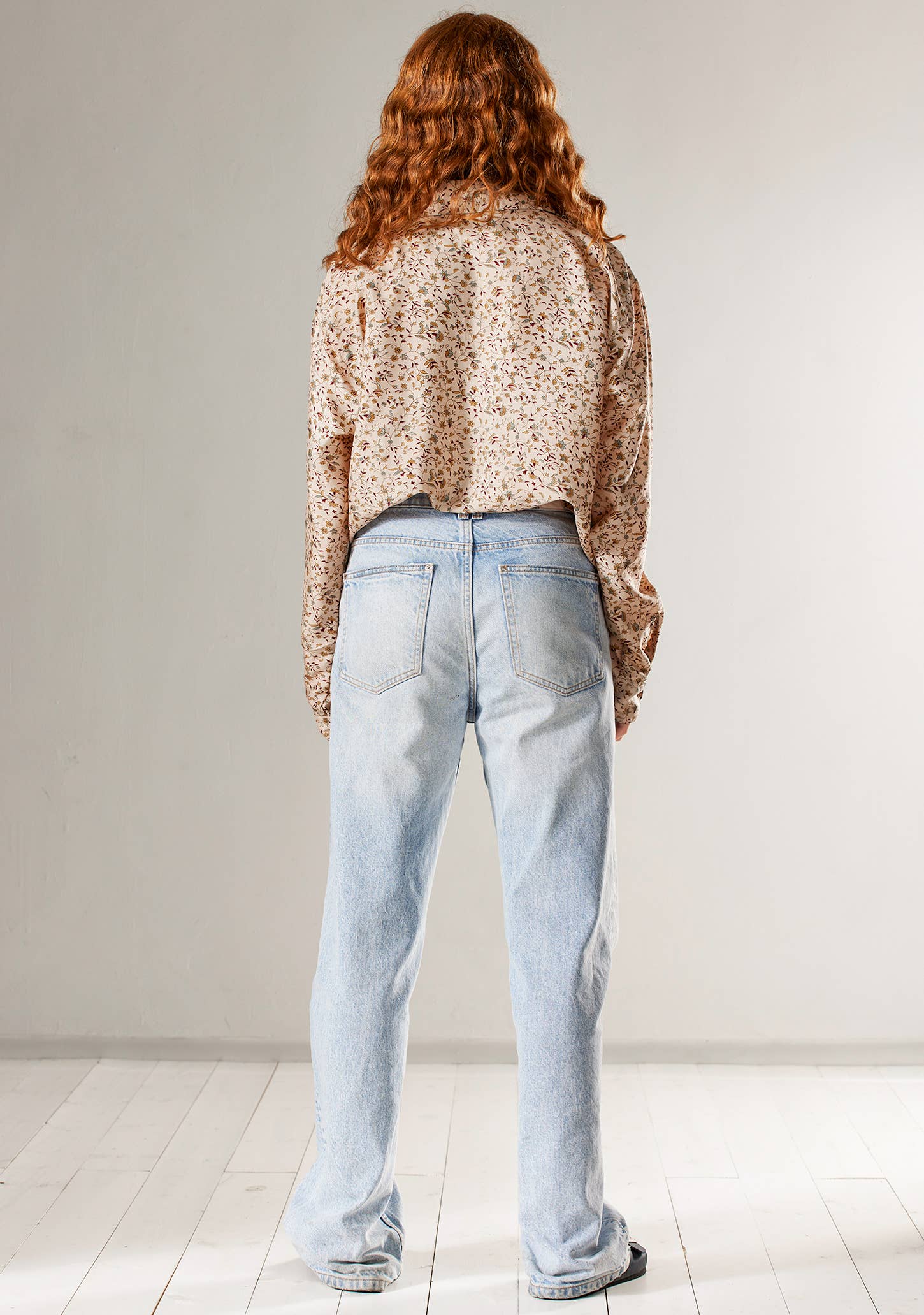 Namaste - Vente Chemise à col boutonné – femme - Chemise oversize à manches longues en sari recyclé5