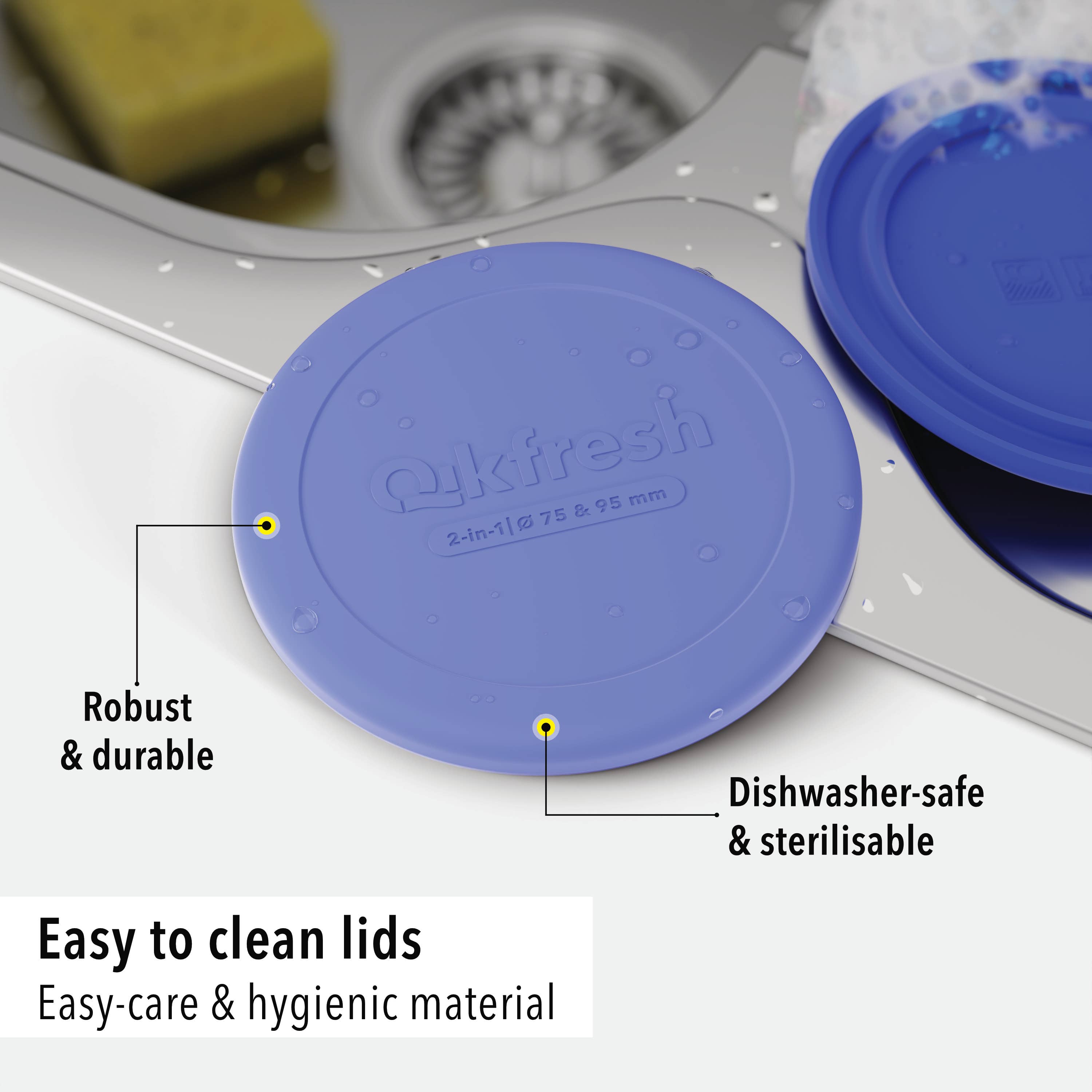 Qikfresh - Wholesale Food Storage Container - Reusable freshness lid for yogurt cups4