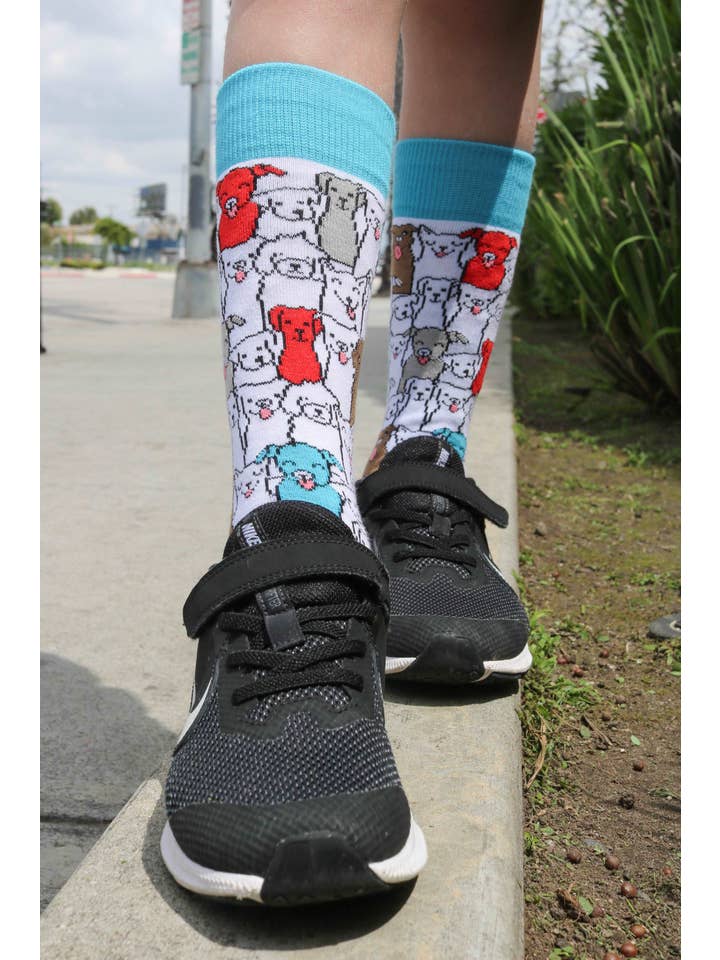 Sock Panda - Wholesale Socks - Kids - Colorful Surprise Dog Pattern Socks1