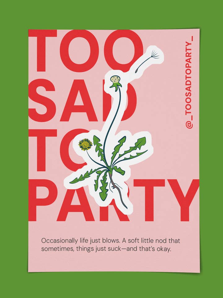 Blows Sticker for wholesale by Too Sad To Party