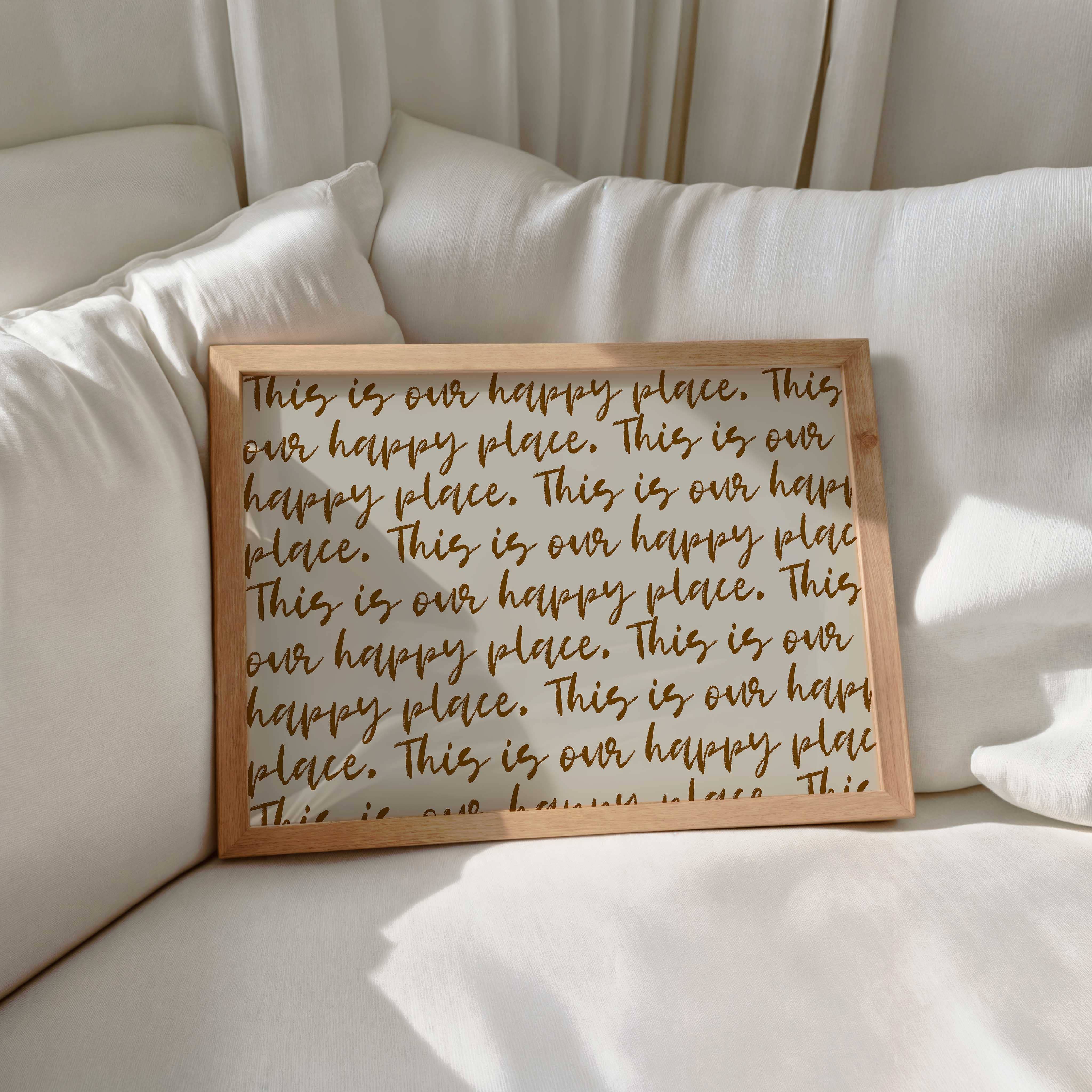 D'LUXE PRINTS - Wholesale Art Print - This Is Our Happy Place Script Print13