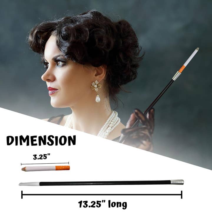 4E's Novelty - Wholesale Costume - Unisex - 4E's Novelty 2 Fake Cigarettes & Holder - 1920s Costume Prop1