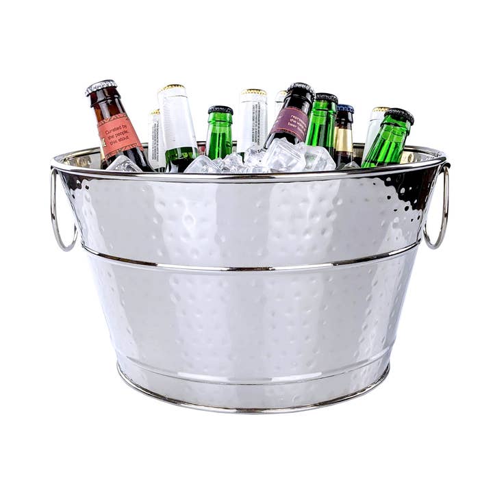 Old Tavern Hammered Beverage Bucket Stainless Steel | BREKX for wholesale by Brekx