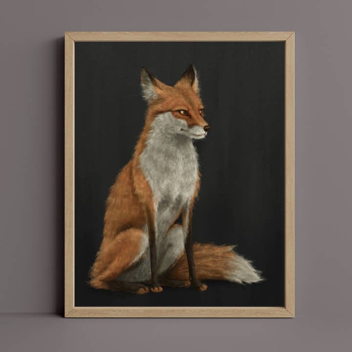 The Ugly Cat Studio - Wholesale Art Print - Red Fox Fine Art Print - Black Edition21