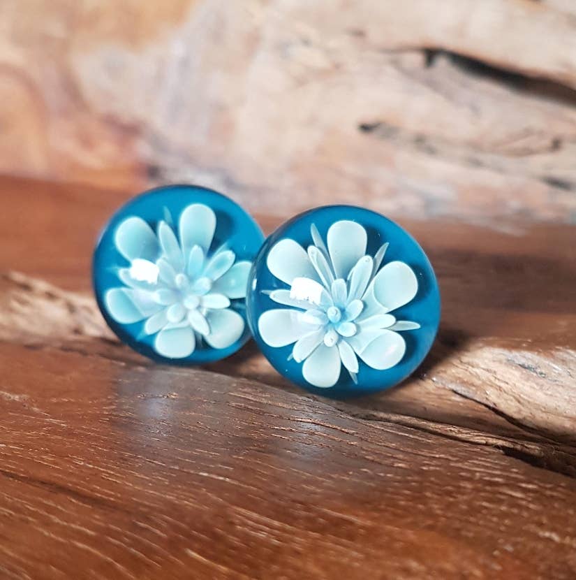 AB Glass Designs – wholesale Knopp/Handtag – Blåst glas blomma knoppar - uppsättning av två0