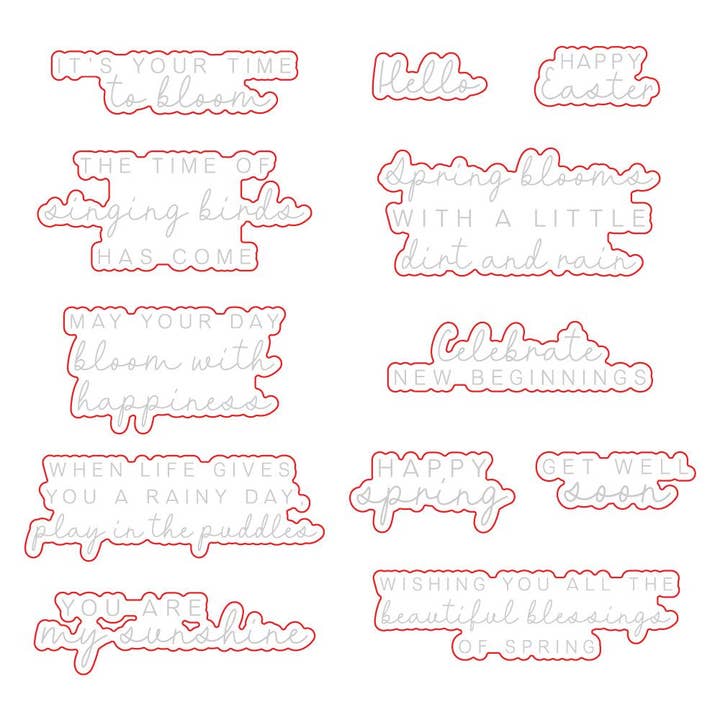 Vårens Välsignelser - Honey Cuts - Matchande Dies för wholesale av Honey Bee Stamps