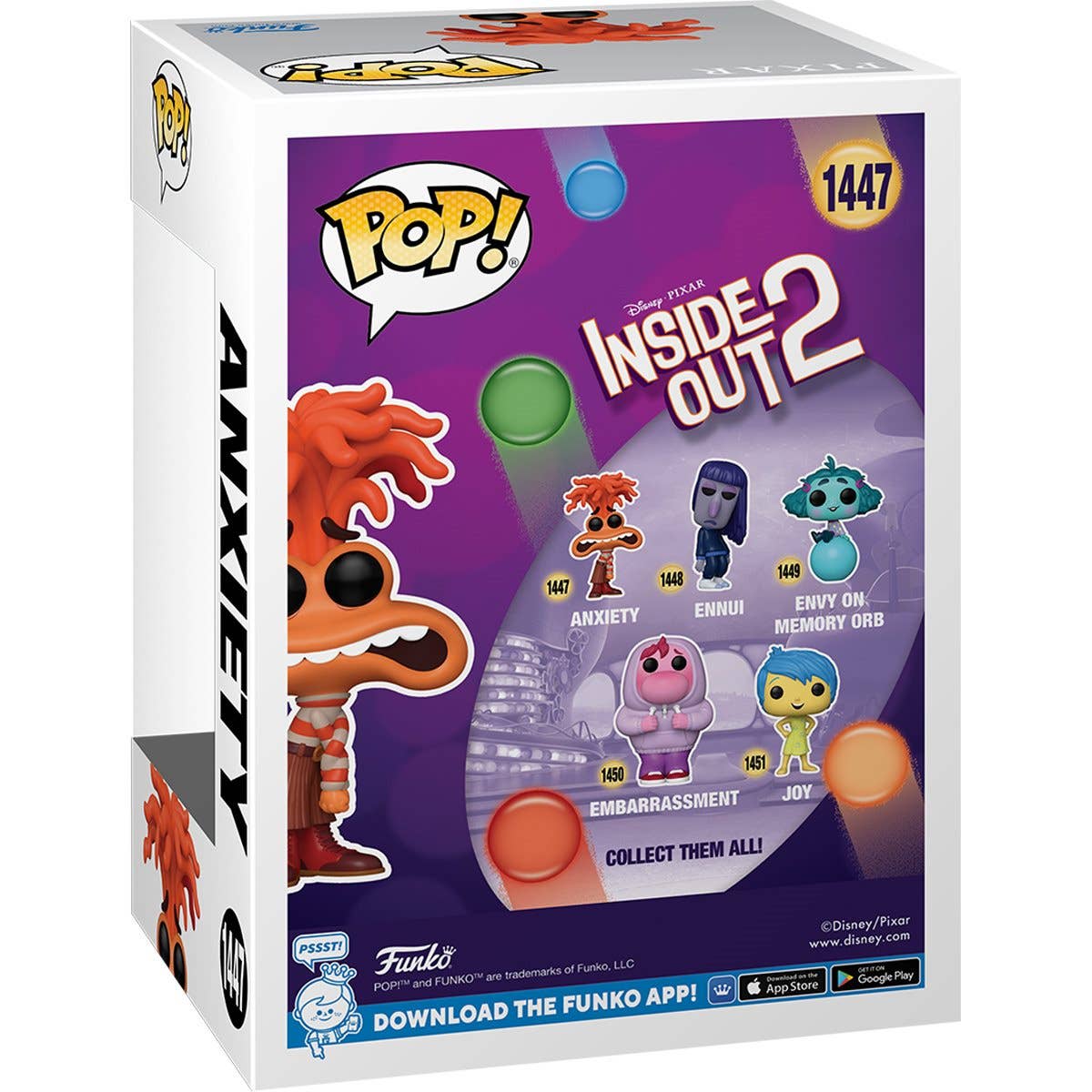 Entertainment Earth - Wholesale Figurine Toy - Kids - Inside Out 2 Anxiety Funko Pop! Vinyl Figure #14472