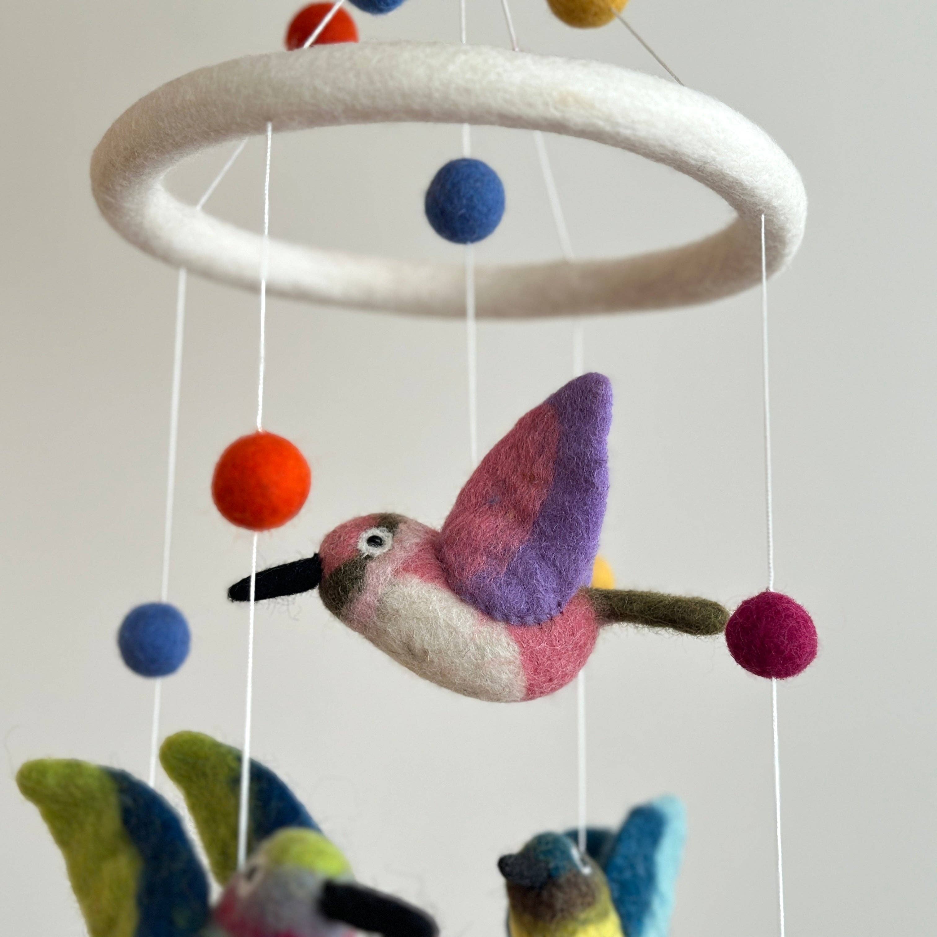 Ganapati & Co. - Wholesale Baby Mobile - Felt Baby Mobile - Humming Bird1