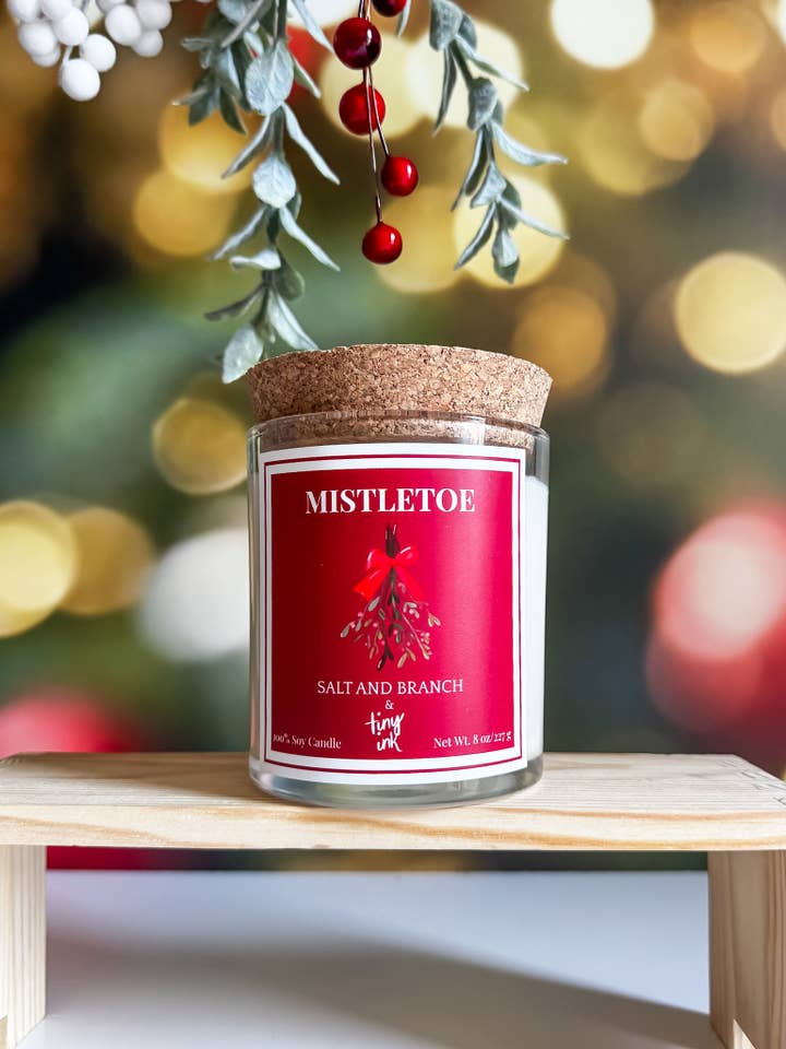 Mistletoe Soy Candle for wholesale by Salt and Branch