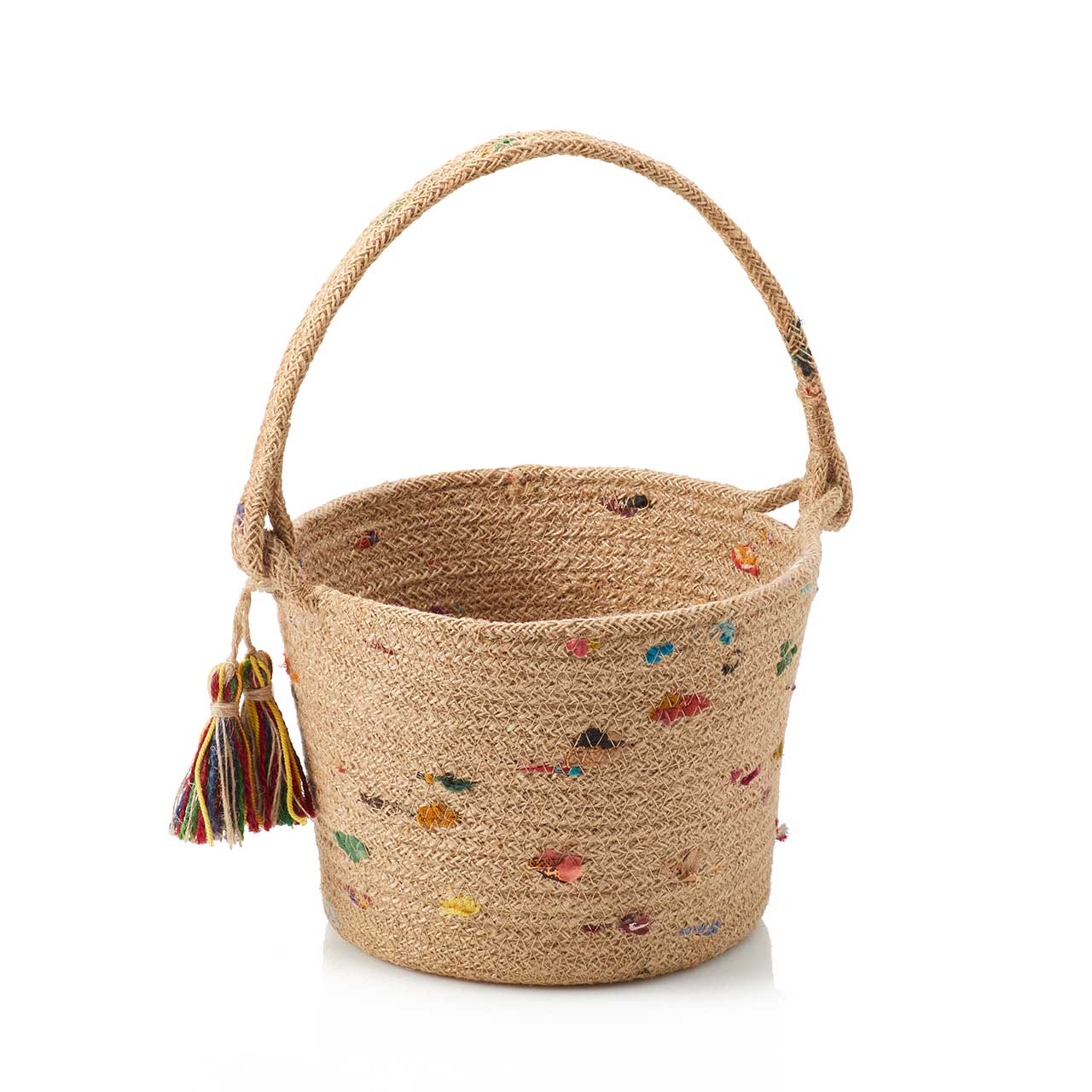 SERRV International - Wholesale Basket - Speckled Sari Jute Easter Basket0