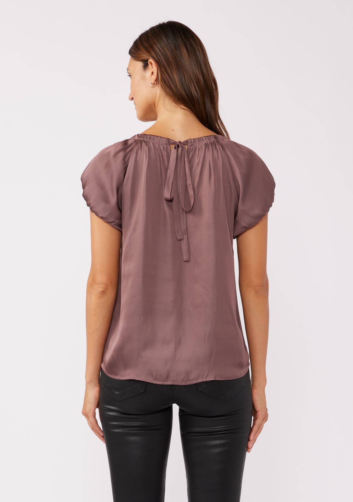 Lovestitch - Wholesale Blouse - Women's - Short Sleeve Raglan Top with Back Tie2