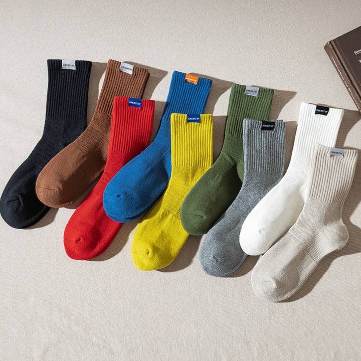 Chaussettes côtelées en tricot avec ajustement extensible doux pour la vente par AK Brand