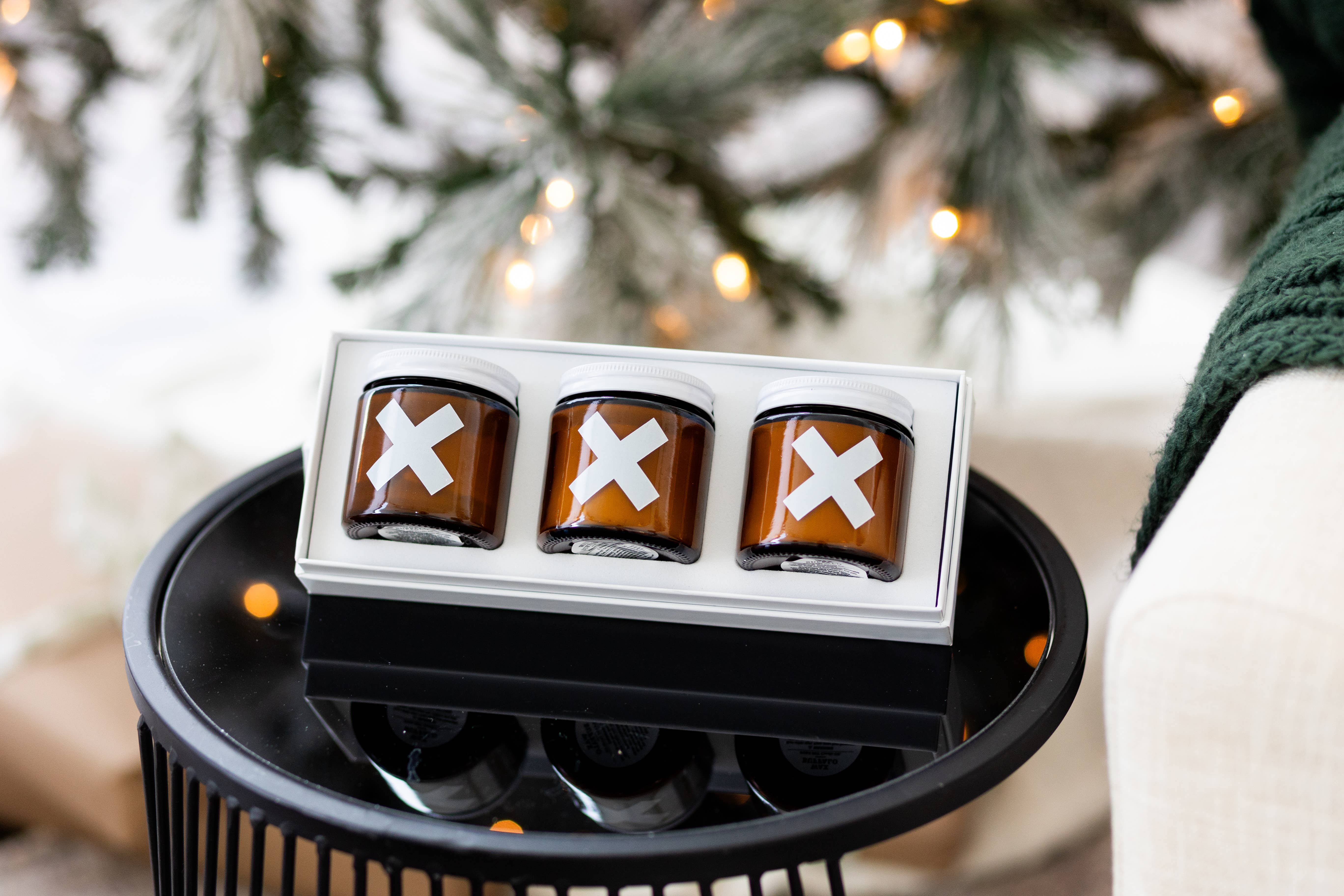 Wax Buffalo Pure Soy Candle Co. - Wholesale Jar/Filled Candle - Holiday Collection Trio | 4oz Soy Candles Gift Set 1