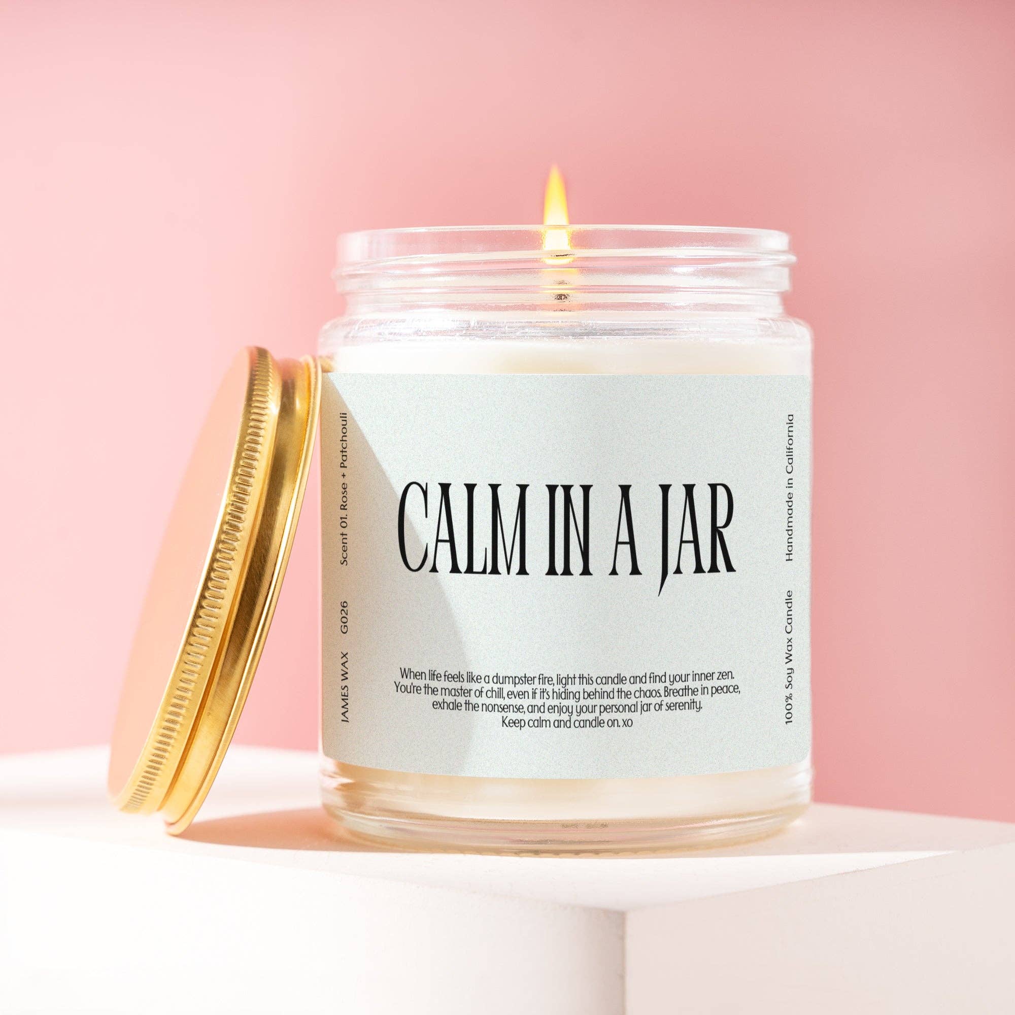 James Wax - Wholesale Jar/Filled Candle - Relaxation Stress Relief Calm in a Jar Candle G026