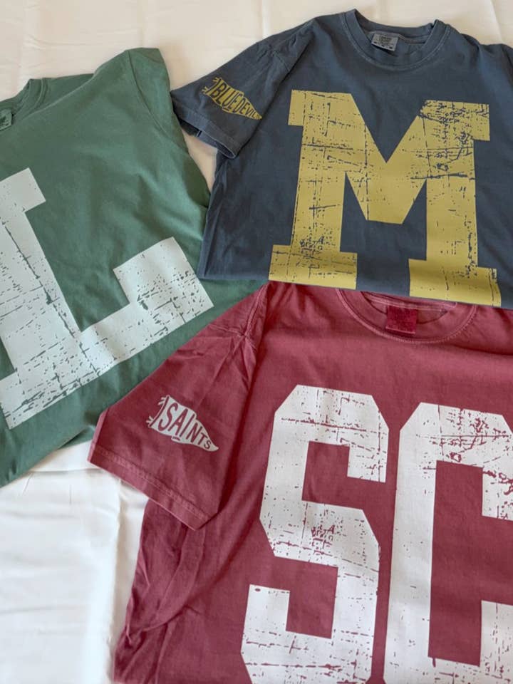 The Ruffled Rhino - Wholesale Screen Printed T-Shirt - Women's - Grunge Stretch w/ Sleeve Flag---ANY TEAM ANY COLORS1