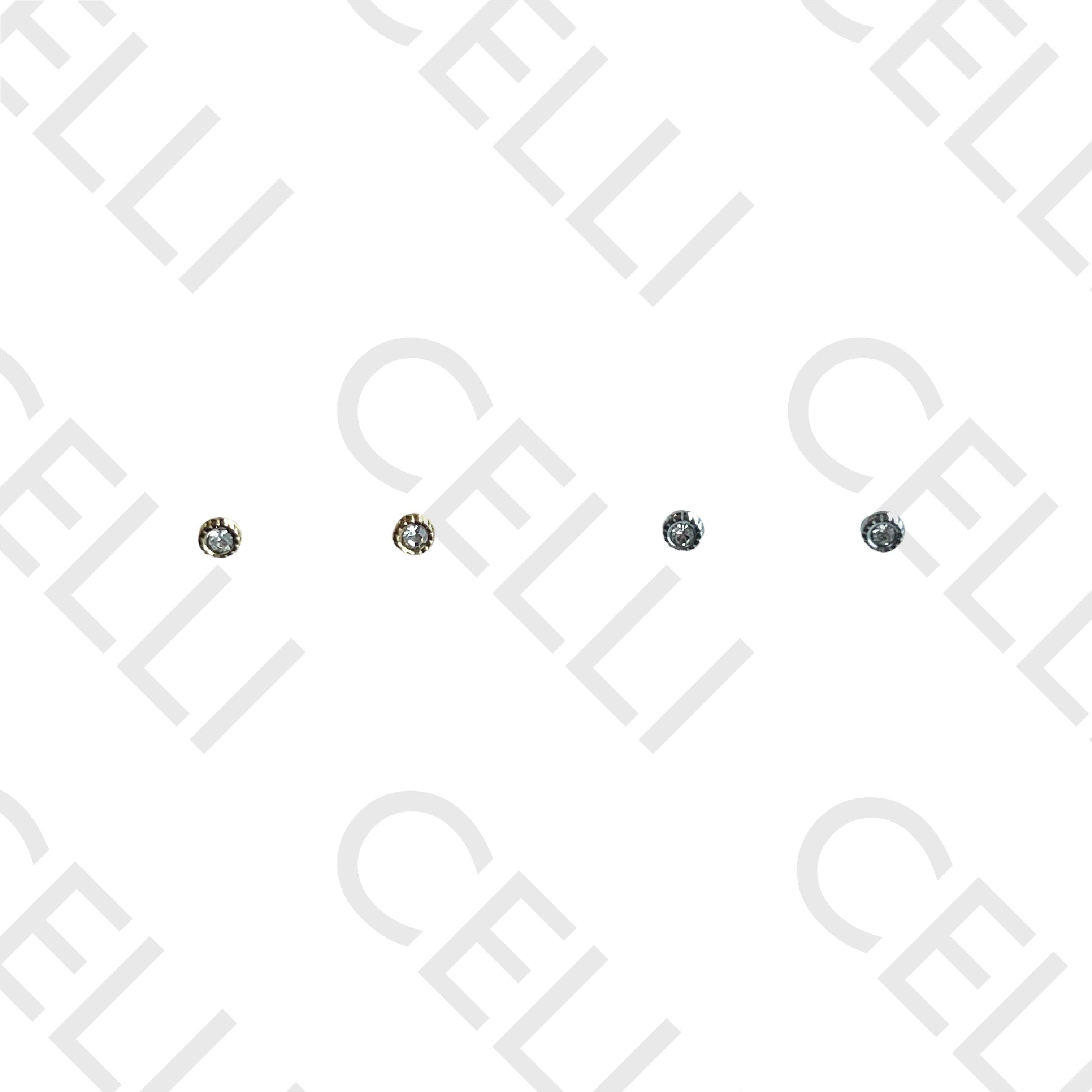 Celli Biju - Wholesale Stud/Post Earrings - Steel earring - mini light point1