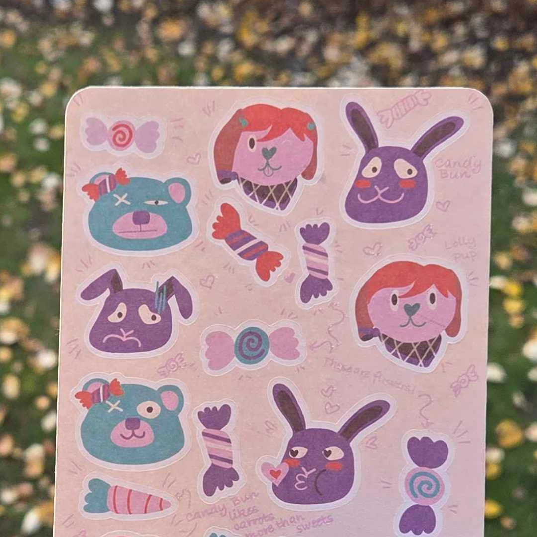 Danielle Fish Illustrations - Wholesale Sticker - The Original Sweetie Bear  Matte Sticker Sheet1