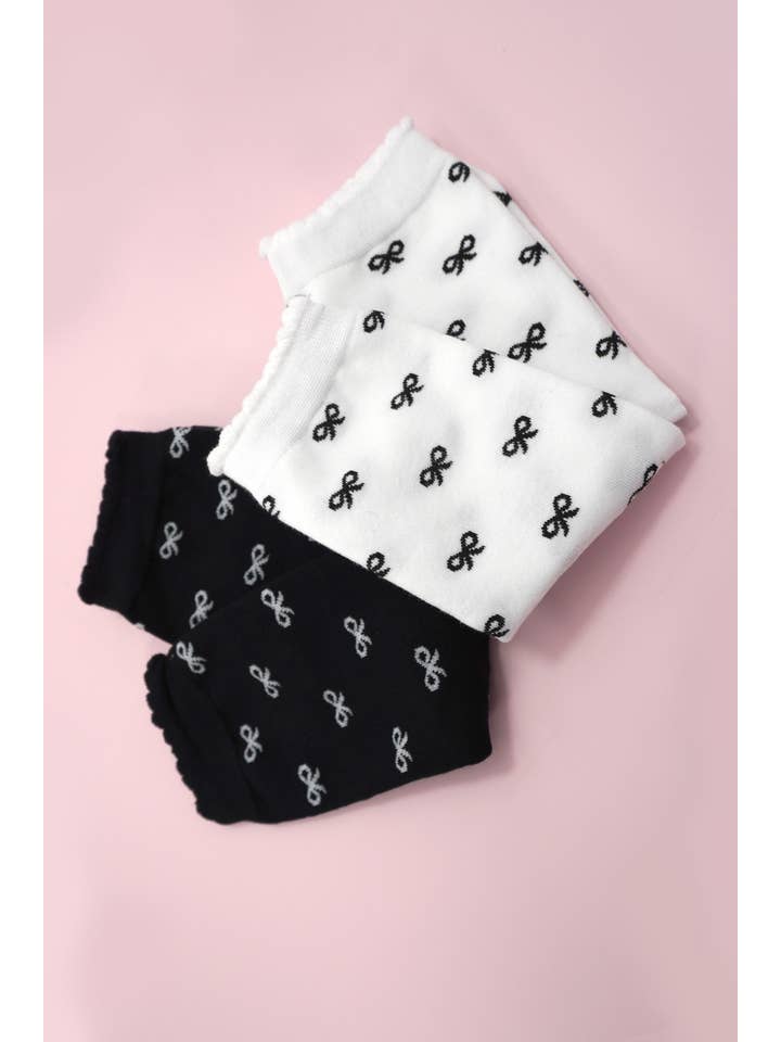 JOSSLYN by wall to wall - Wholesale Socks - Women's - MULTI BOW MID CALF LENGTH SOCKS | 40S02058
