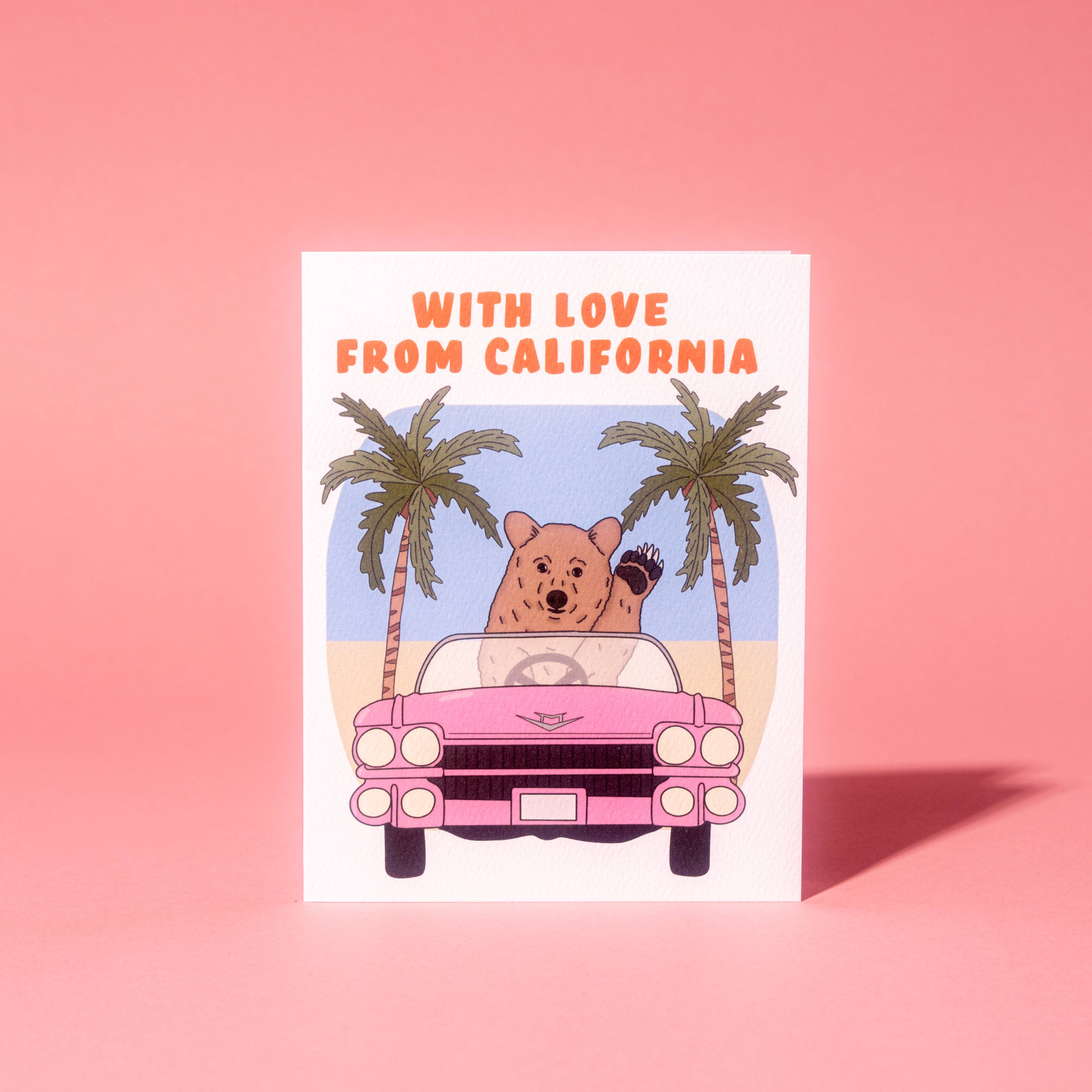 Illustrating Amy - Vente Cartes de voyage - Carte d'ours conducteur de Californie2