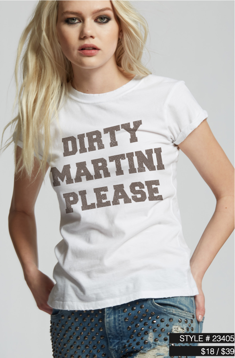 White 23405 - Dirty Martini Please SS Tee for wholesale on Faire2