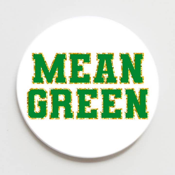 Bouton de l'équipe universitaire de l'Université du Nord du Texas pour la vente par Good Vibez Collegiate