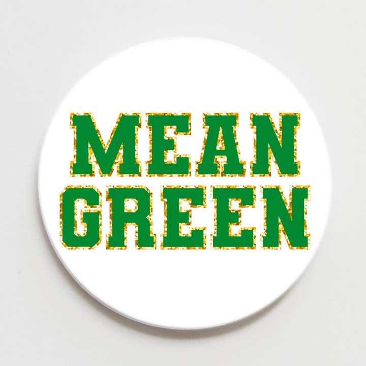 Bouton de l'équipe universitaire de l'Université du Nord du Texas pour la vente par Good Vibez Collegiate