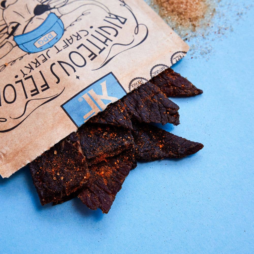 Righteous Felon Craft Jerky - Wholesale Jerky - Bootleggin' Baby Blues BBQ Beef Jerky 2oz2