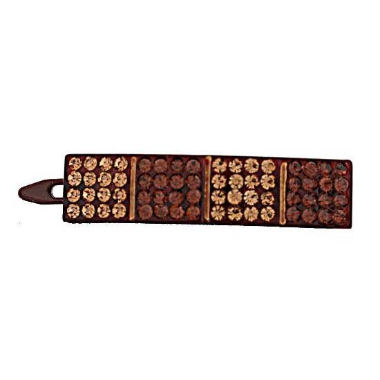 Rubber Handmade Barrette with 64 Gold Stones 1247 for wholesale by CARAVAN J NAHON IMPORT