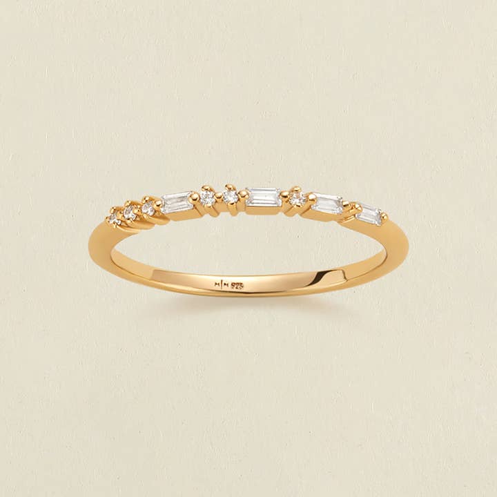 Made By Mary - Vente Bague avec plusieurs pierres - Bague en code Morse Ily