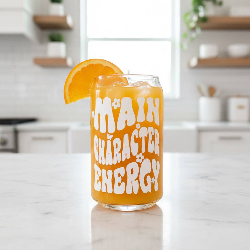 cool people club – Engroshandel Drikkeglas/kop – Dåseglas med tryk "Main Character Energy"