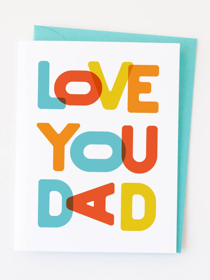 Carte de vœux Love You Dad pour la fête des pères pour la vente par Graphic Anthology Greeting Cards