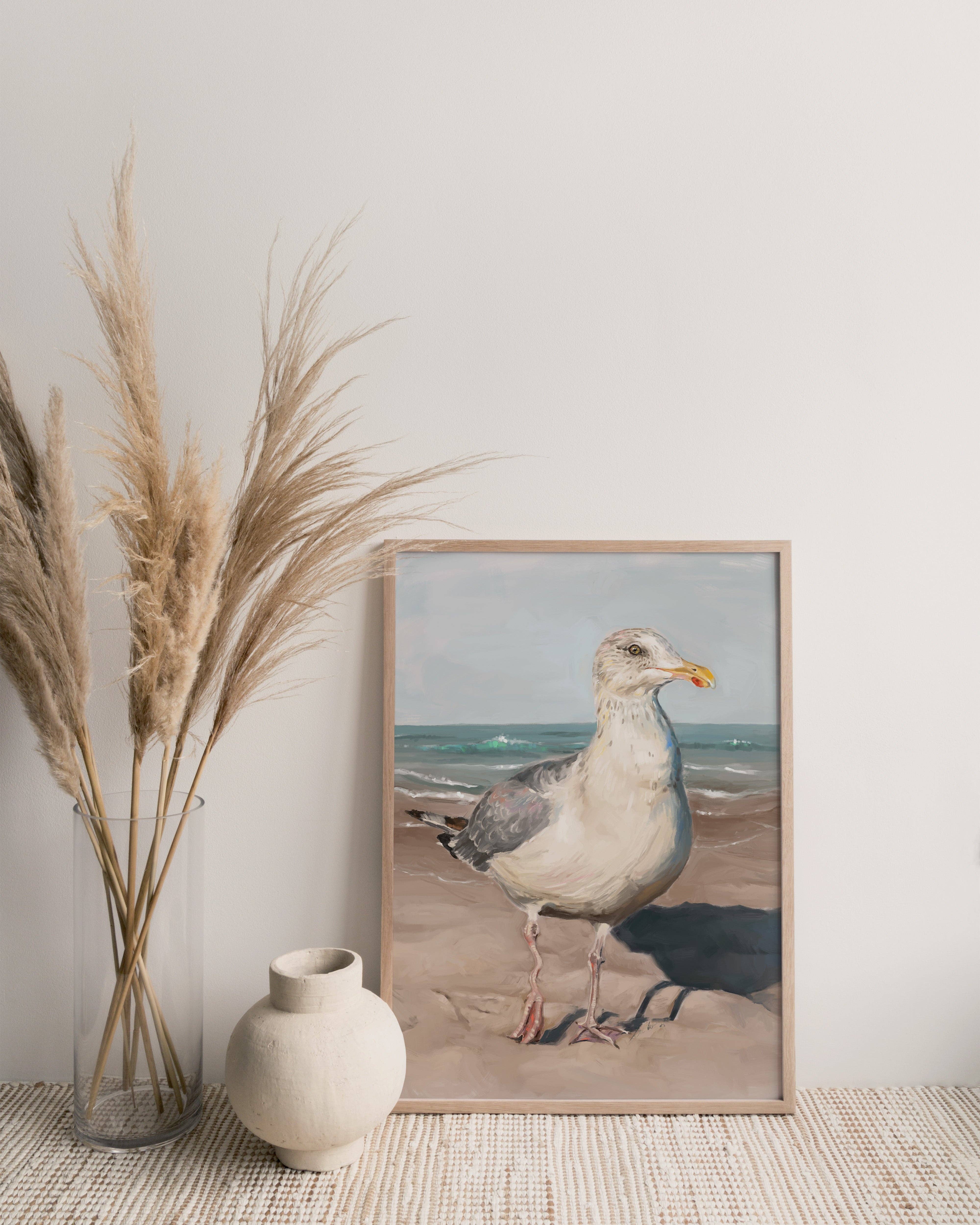 The Ugly Cat Studio - Wholesale Art Print - Seagull with Wobbly Leg Fine Art Print24