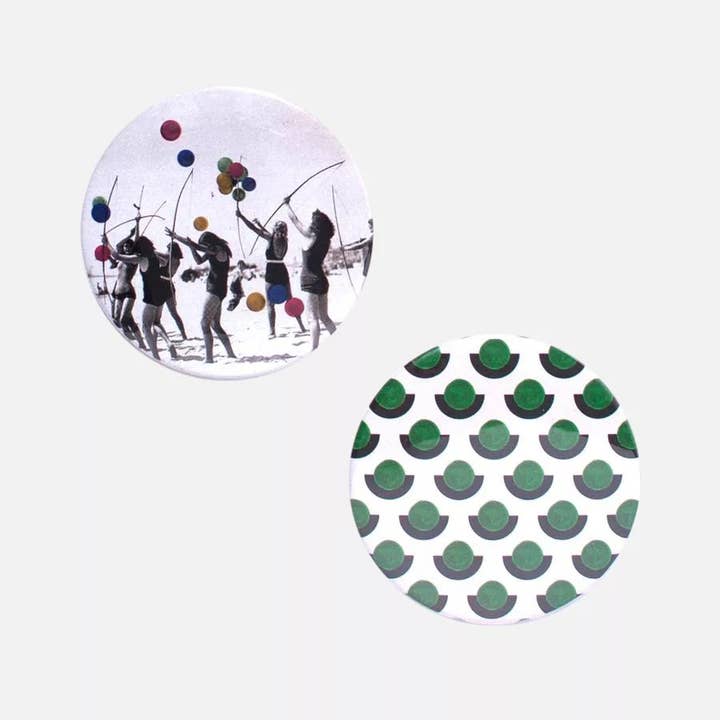 Archerie Button Mirror Set for wholesale by Atlantic Folk
