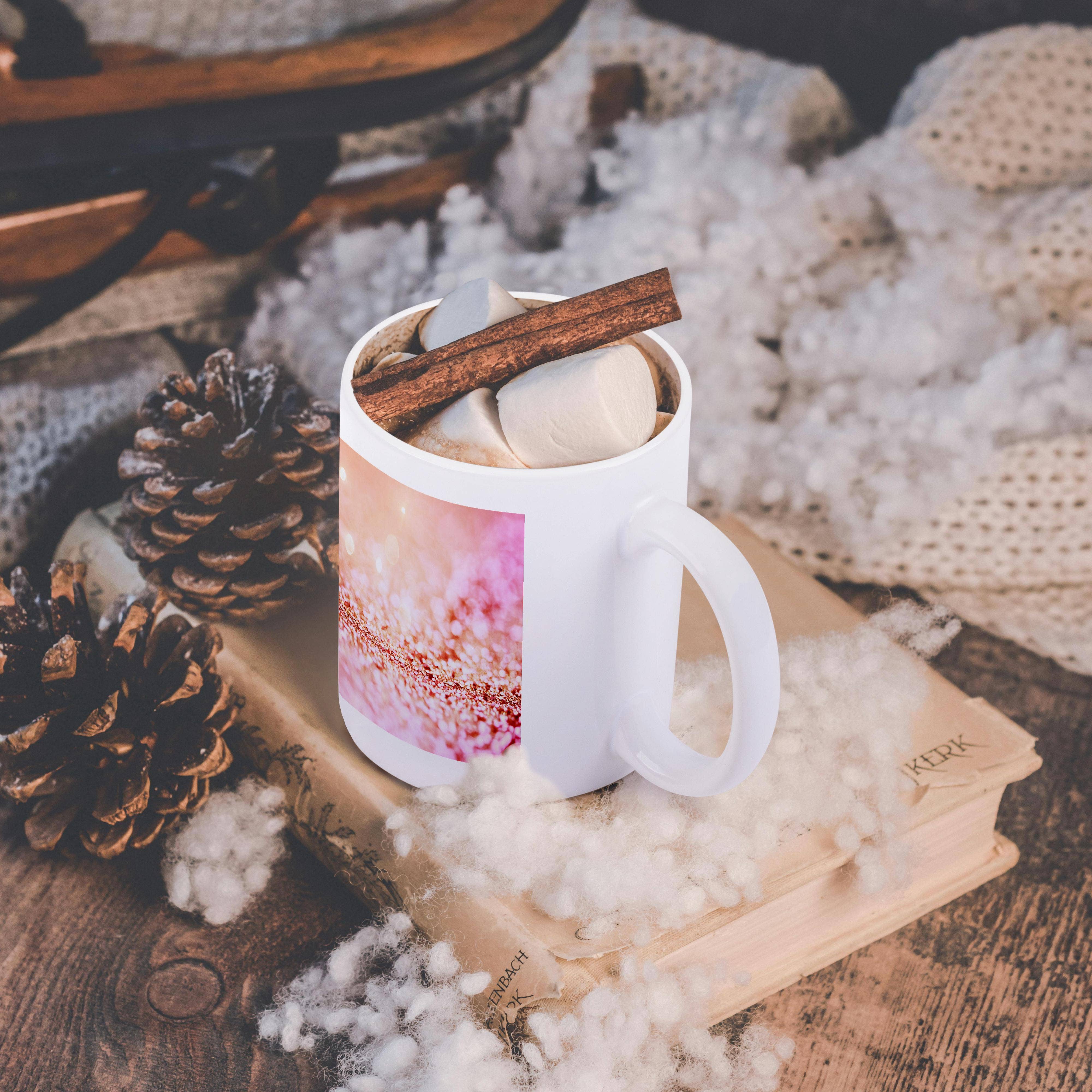 3dRose - Wholesale Coffee Mug - 3dRose, Sparkling Pink Gold Luxury Elegant Shiny Faux Glitter Effect Artprint, Mug11