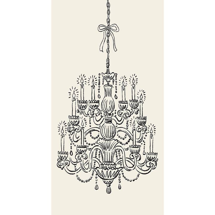 Serviette d'invité Chandelier pour la vente par Hester & Cook - Stationery