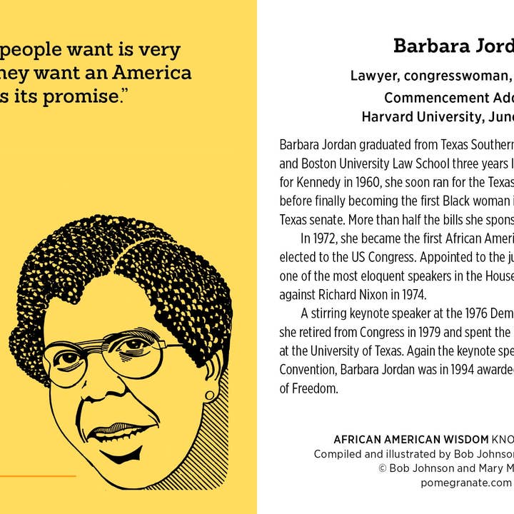 Pomegranate - Wholesale Card Game - African American Wisdom: A Deck of Memorable Quotes Knowledge Cards2