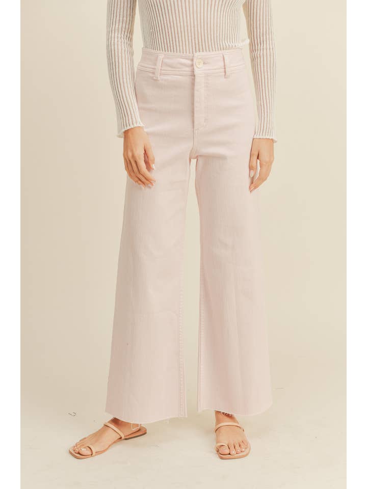 MIOU MUSE - Vente Jean – femme - Pantalon en denim droit à jambes larges MMP62310