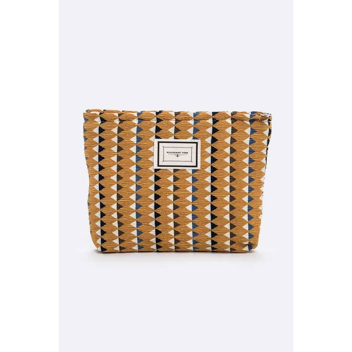 Grande pochette à cosmétiques à imprimé vintage Crinkle pour la vente par LA Jewelry Plaza