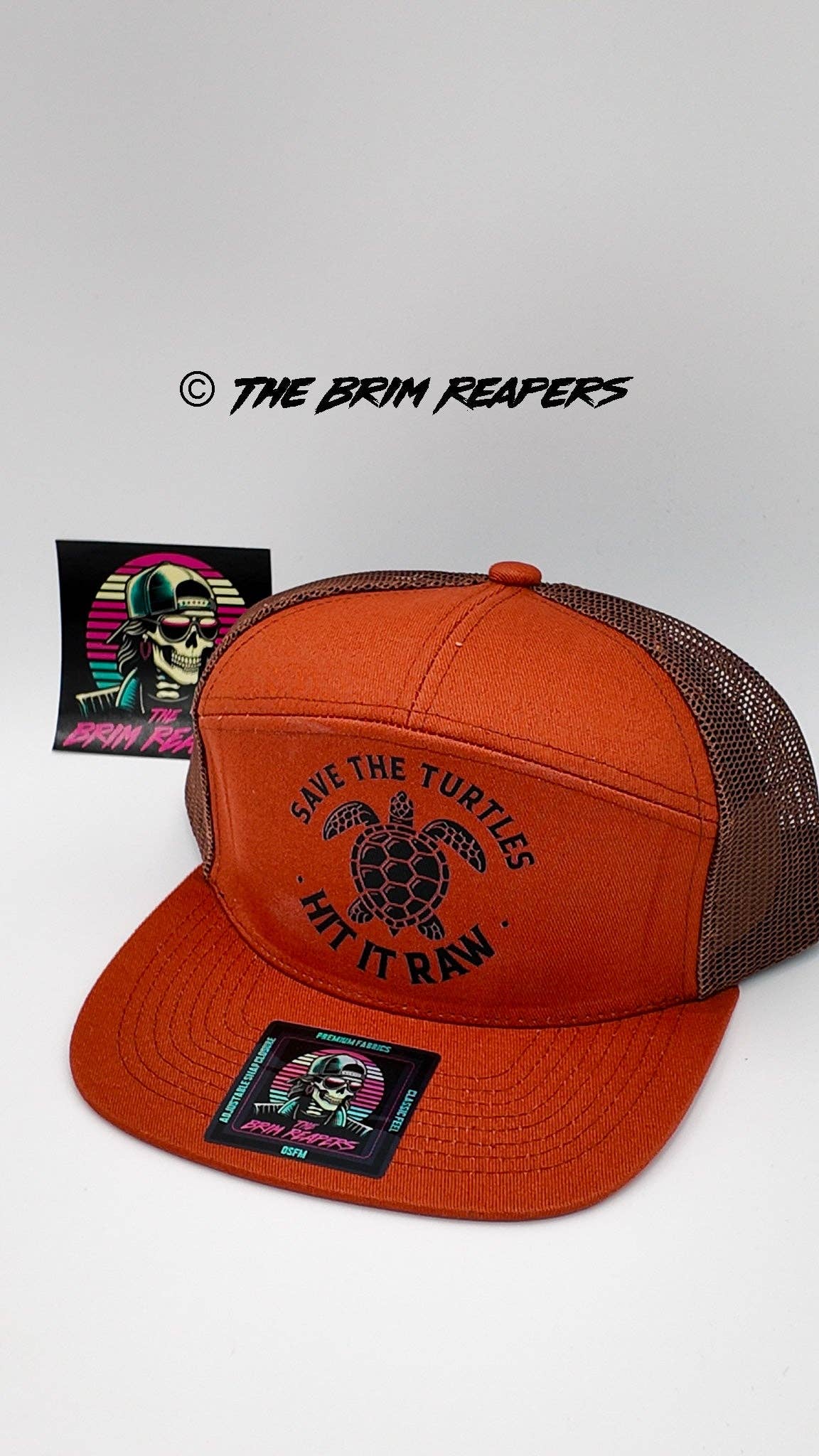 The Brim Reapers - Wholesale Trucker Hat - Unisex - Save The Turtles Hit It Raw Patch Hat11
