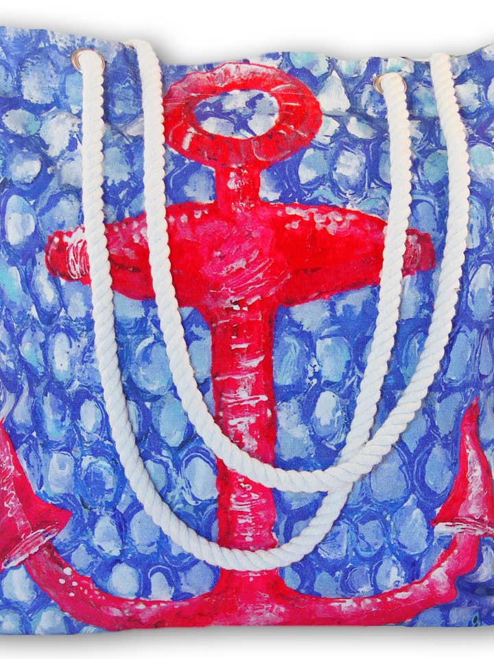 Anchor Canvas Beach Bag, Tote Bag, Shopping Tote for wholesale by My Island LLC