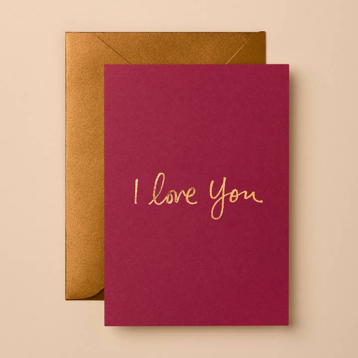 Love Card | Signature Foil Greeting Card for wholesale by Gabrielle & Celine Greeting Cards Australia