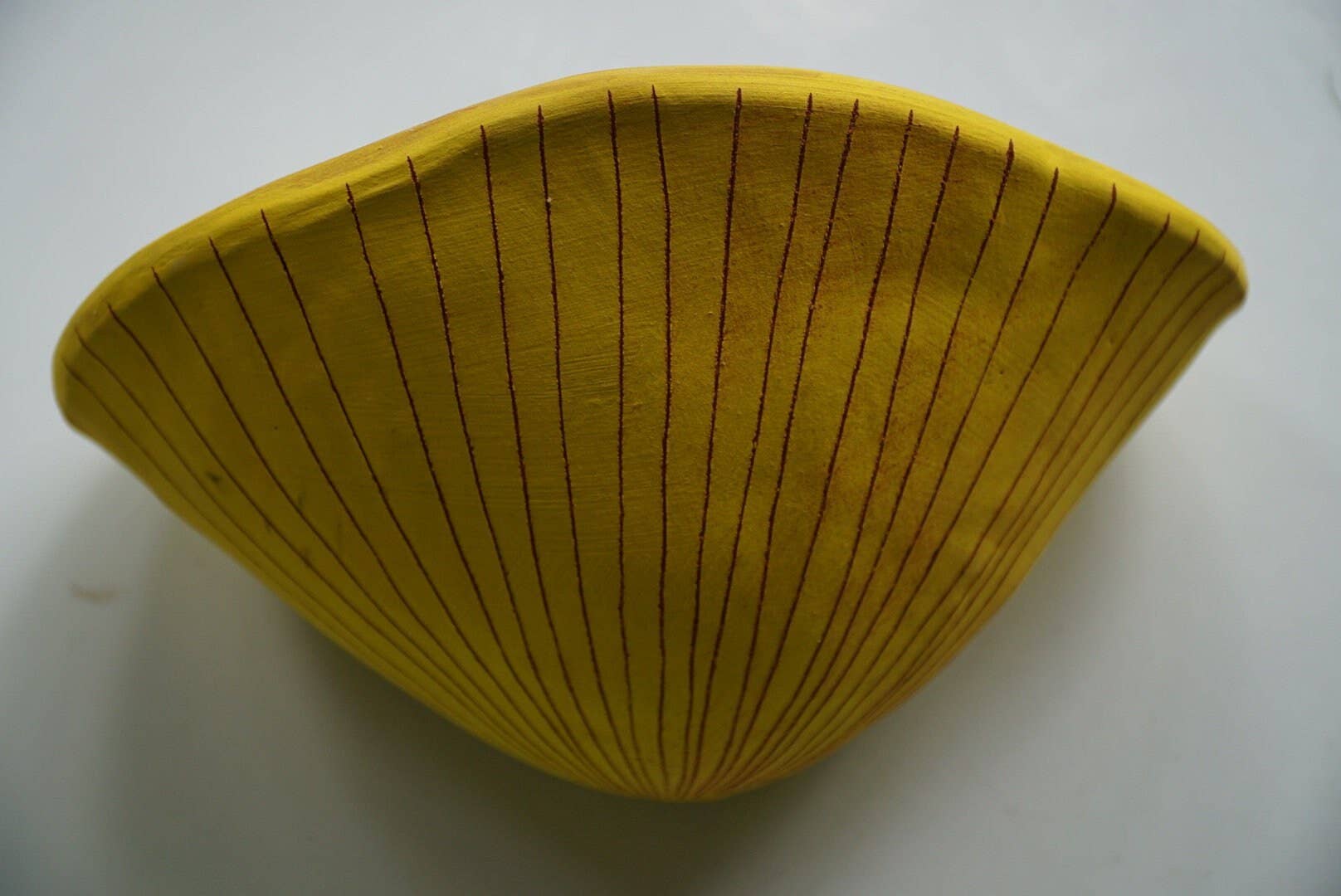 Half Light Honey - Wholesale Wall Planter - Vertical Line Wall Pocket Planter in Yellow and Terracotta2