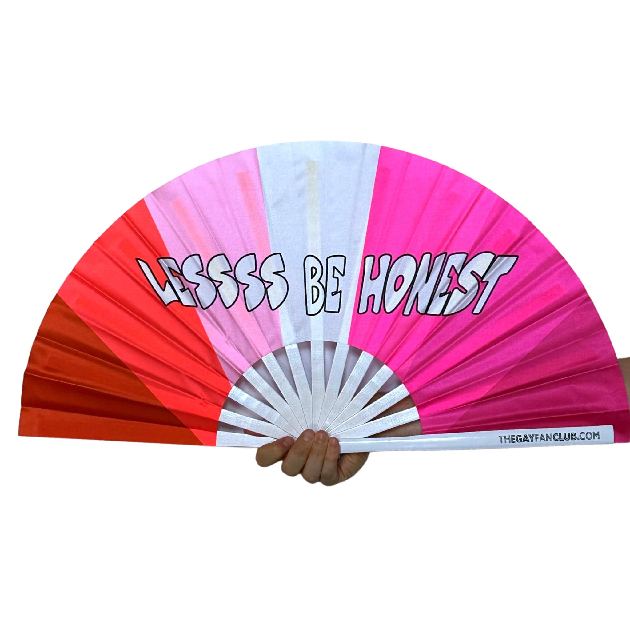 The Gay Fan Club - Wholesale Handheld Folding Fan - Lessss Be Honest Fan2