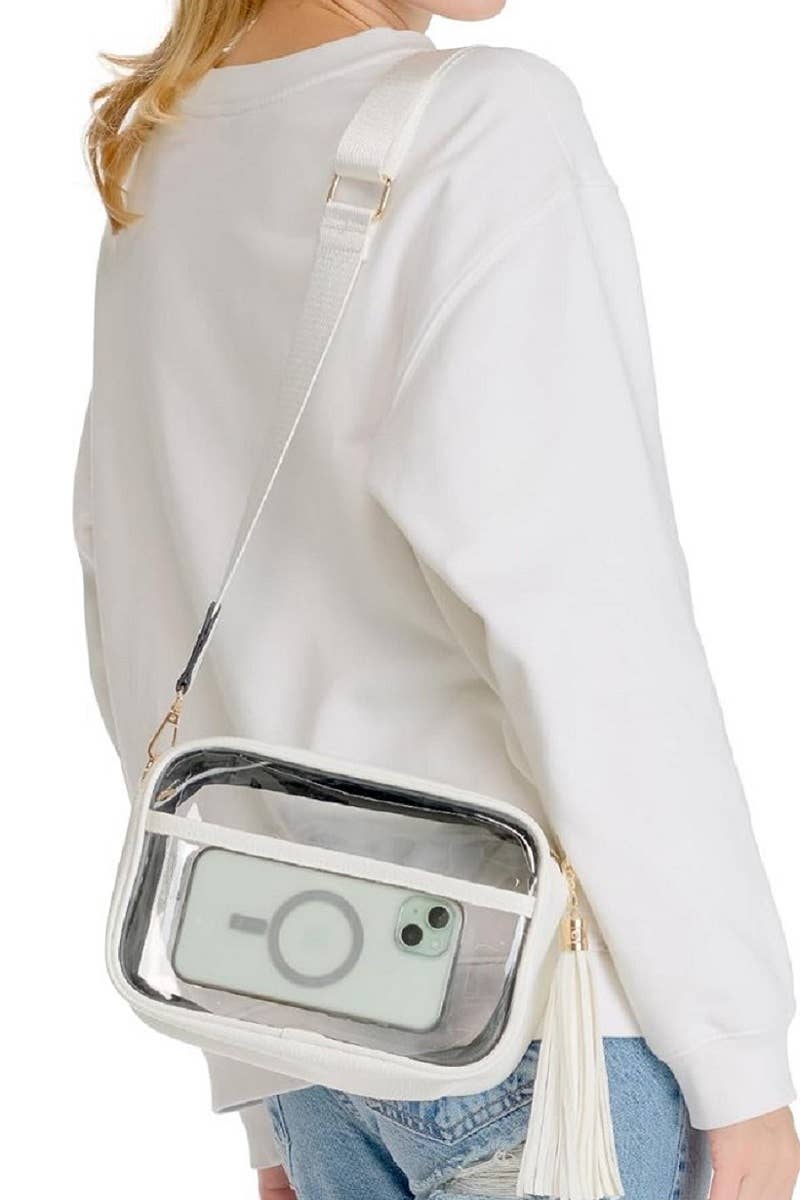 42POPS - Wholesale Crossbody Bag - Women's - `.Game Day Stadium Approved Clear Crossbody Bag3
