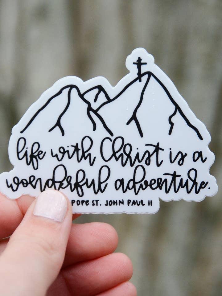 Adesivo Vita con Cristo GPII - CORSIVO per la vendita all'ingrosso da parte di Saint Clare and Francis