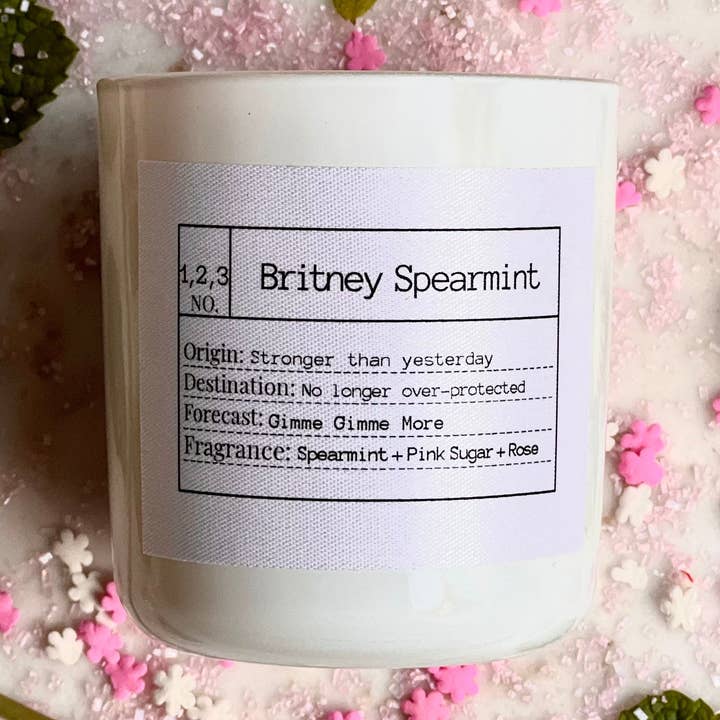 Britney Spearmint Soy Candle for wholesale by Flores Lane