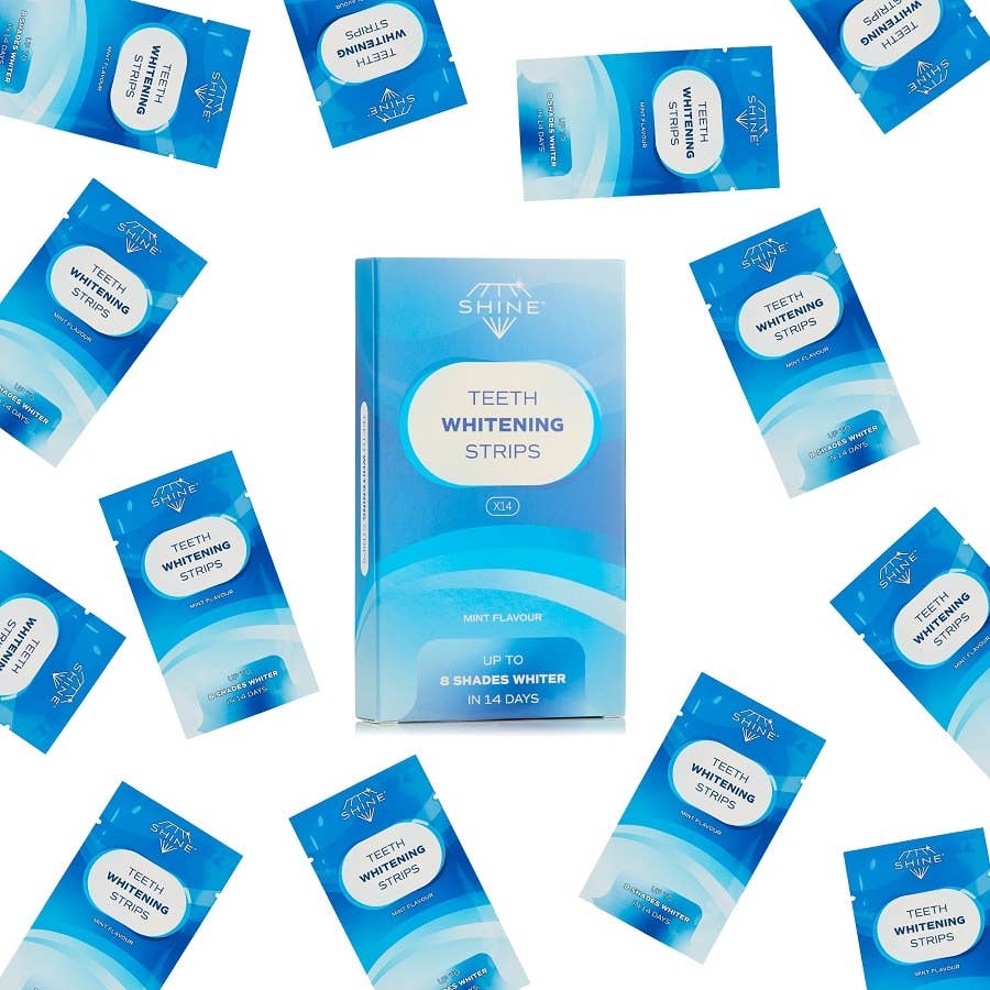 Shine – Großhandel Zahnaufhellung – Zahnaufhellungsstreifen, ohne Peroxid, Glanz, 28 Streifen3