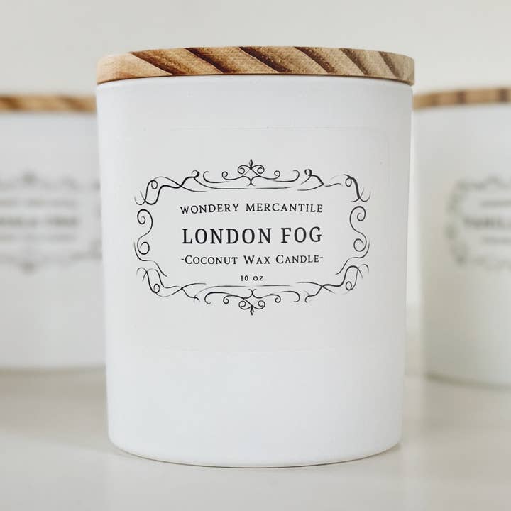 London Fog Tea Scented Candle / Earl Grey Lavender Bergamot for wholesale by Wondery Mercantile
