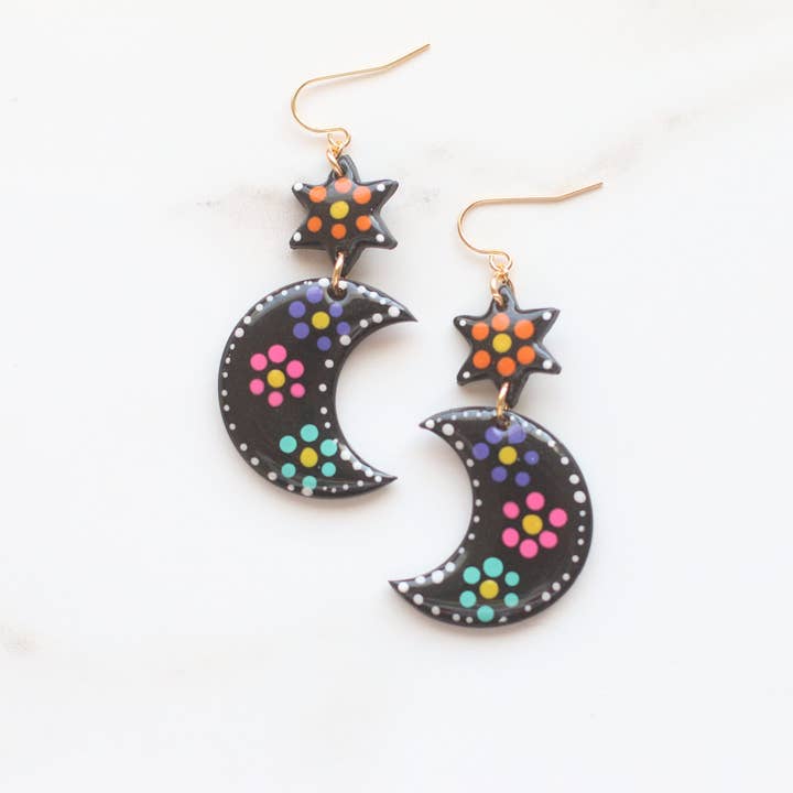 Handmade Mexican Earrings, Moon Earrings for wholesale by Skye Eclisse Jewelry