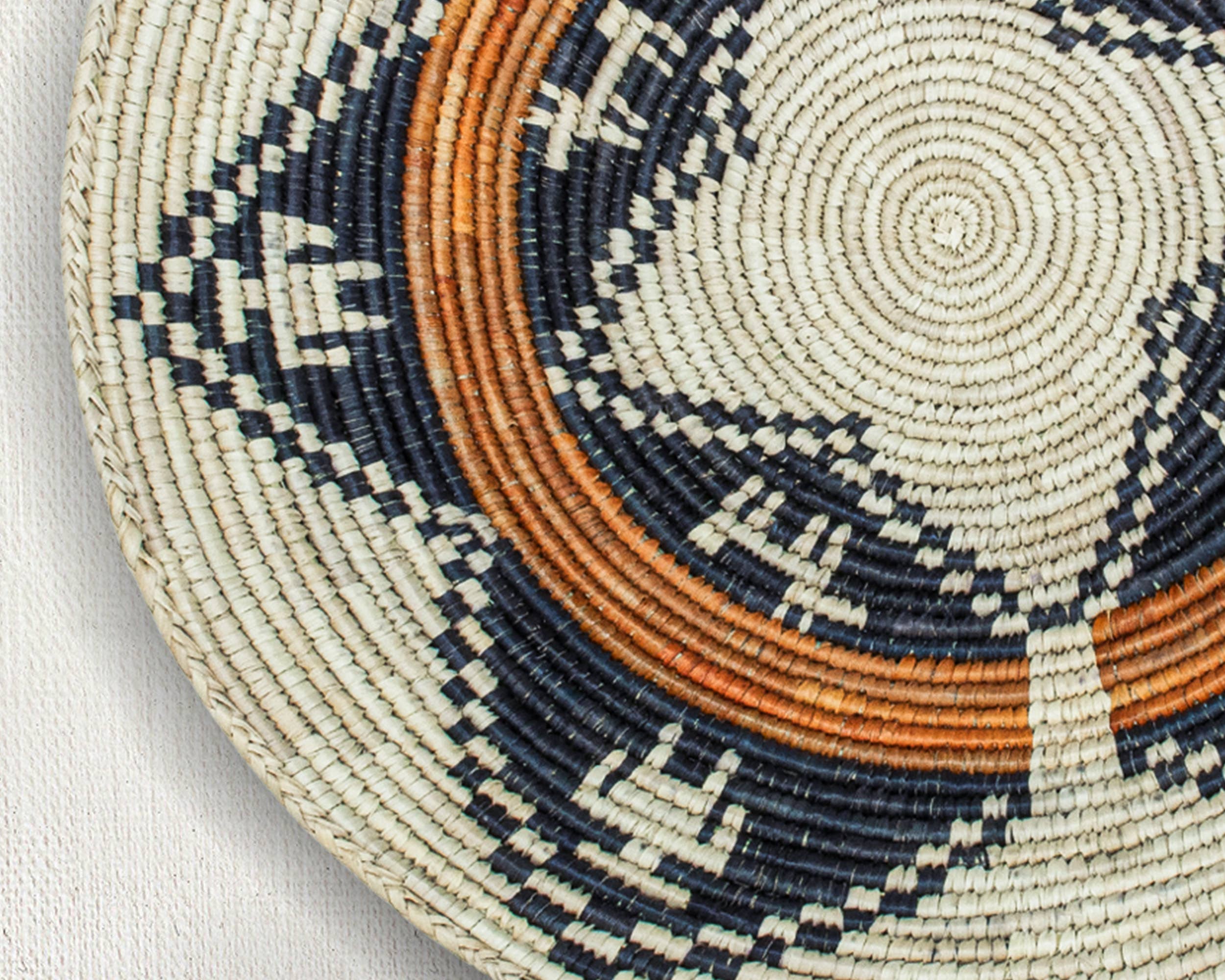 ArtisanalEmporiumLLC - Wholesale Wall Accent - 14" Handwoven Navajo Mesa Bowl for Wall Basket Decor1
